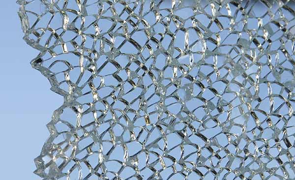 toughened glass shattered